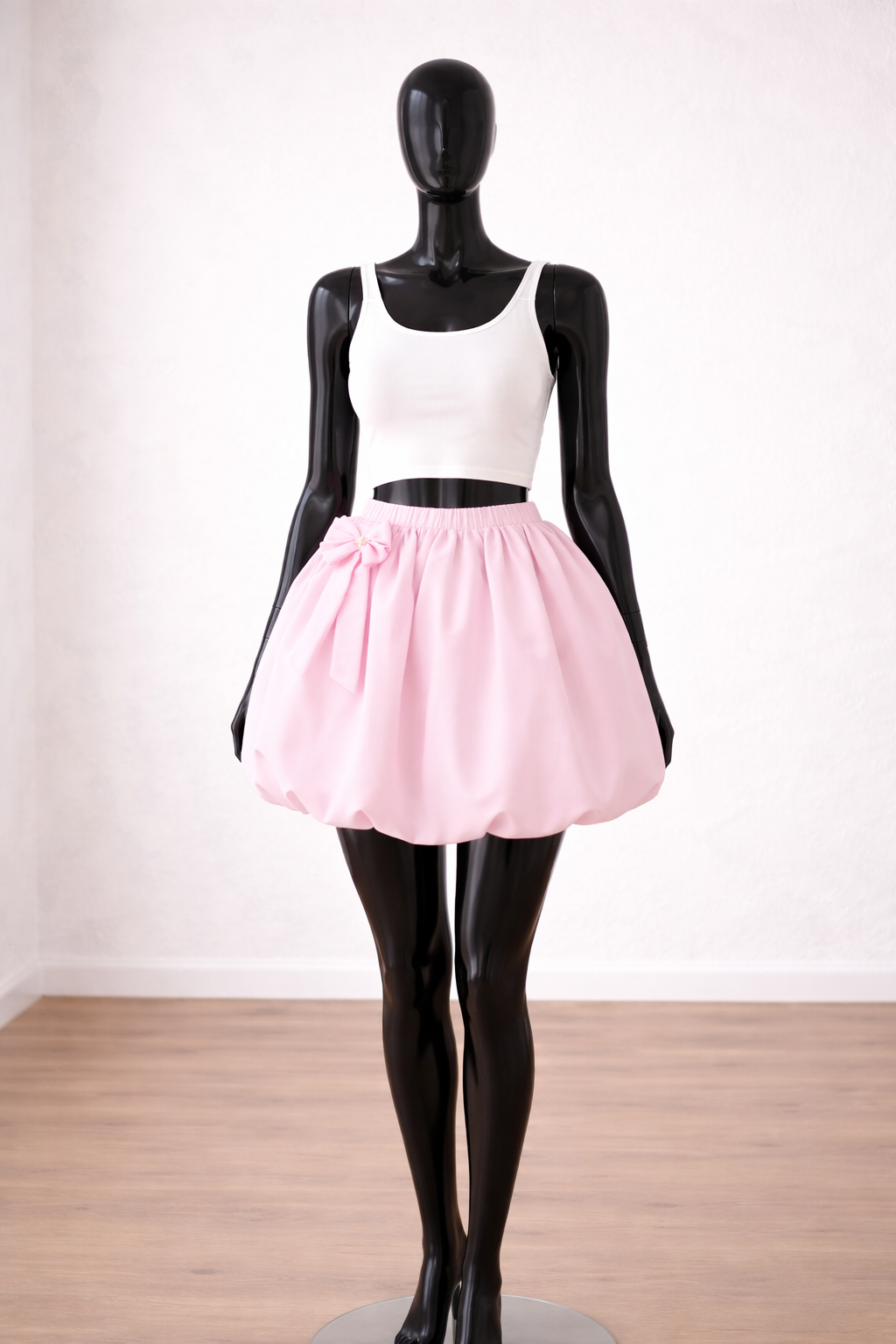 Balloon Mini Skirt - Blush Pink