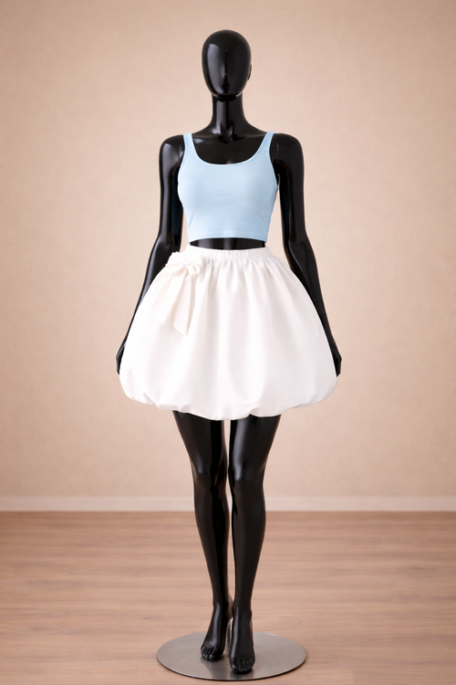 Balloon Mini Skirt - Classic White