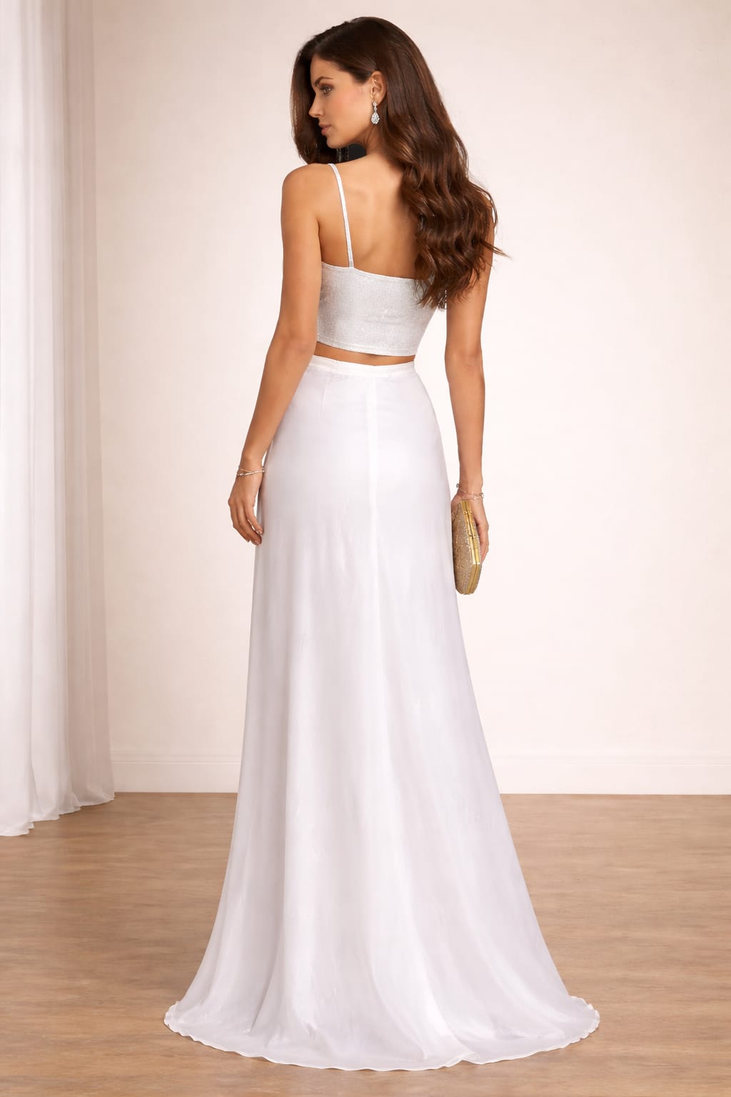 Asymmetric Drape Skirt - Ivory