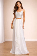 Asymmetric Drape Skirt - Ivory