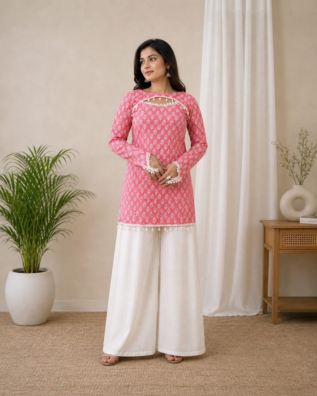 Blush Lace Kurti