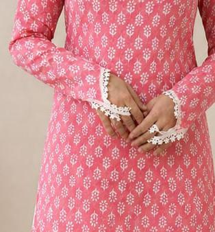 Blush Lace Kurti