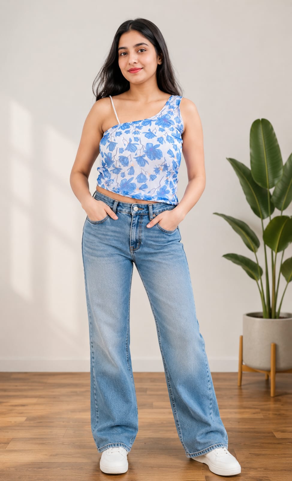 Floral Pearl Top