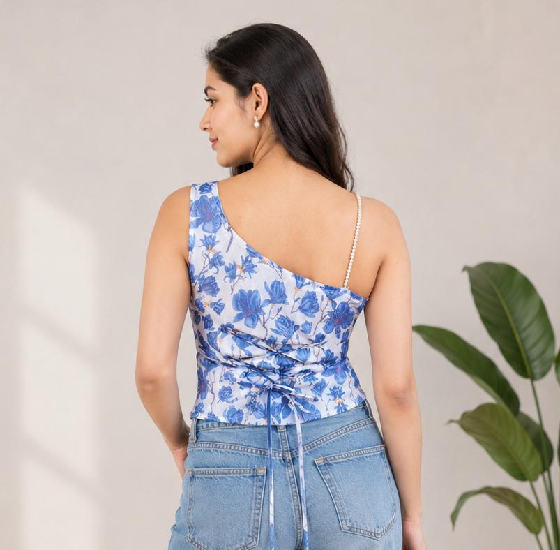 Floral Pearl Top