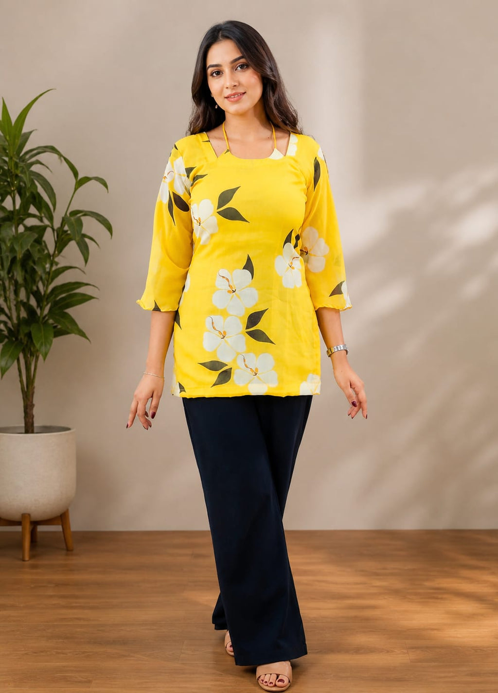 Elegant Loop Neck Kurti